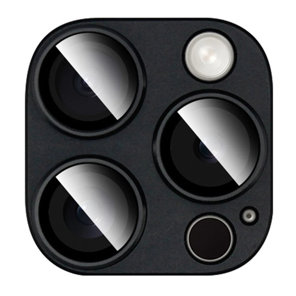 IMAK For iPhone 15 Pro / 15 Pro Max Camera Lens Protector HD Clear Metal+Tempered Glass Lens Film - Black - 5