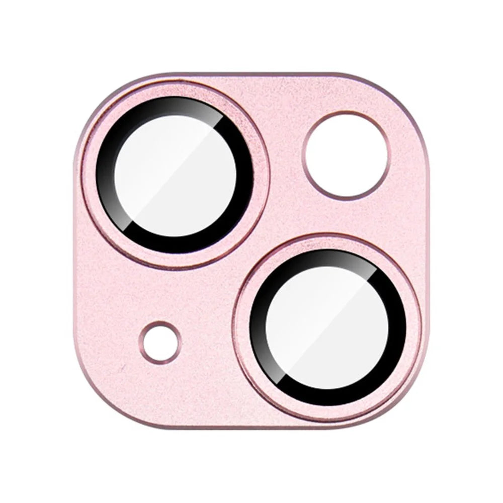 IMAK For iPhone 15 / 15 Plus Camera Lens Protector Scratch-resistant Metal+Tempered Glass Lens Film - Pink - 2
