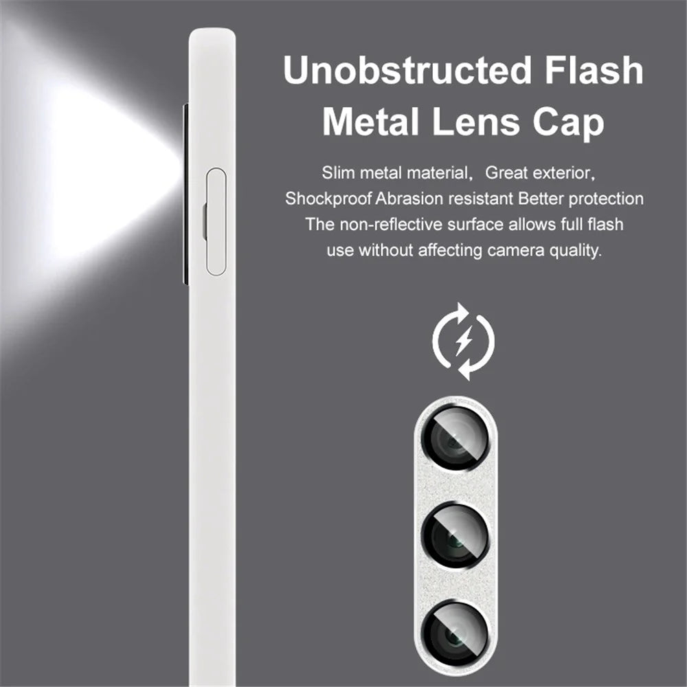 IMAK For Sony Xperia 10 V Camera Lens Protector Metal+Tempered Glass Lens Film Enhanced Impact Protection - Black - 3