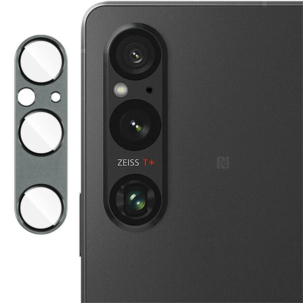 IMAK For Sony Xperia 1 V Metal+Tempered Glass Lens Film Camera Lens Protector - Green - 1