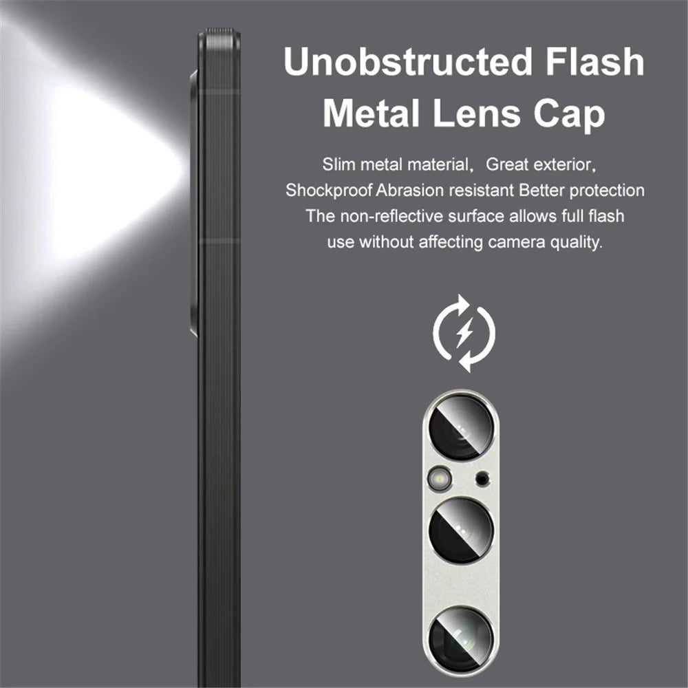 IMAK For Sony Xperia 1 V Metal+Tempered Glass Lens Film Camera Lens Protector - Green - 2
