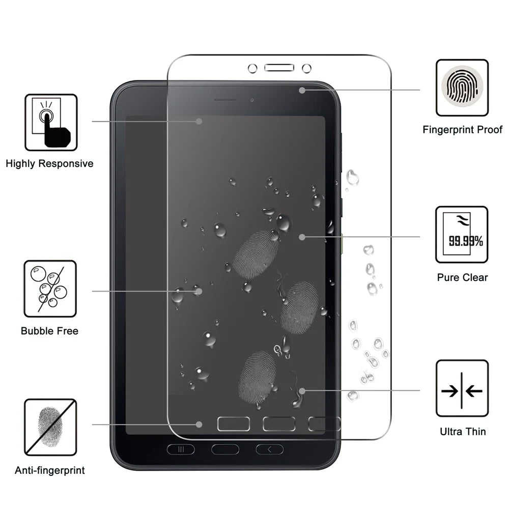 For Samsung Galaxy Tab Active5 Screen Protector Full Coverage 2.5D Straight Edge Film - 2