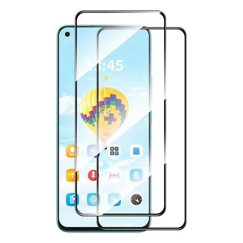 ENKAY HAT PRINCE 2Pcs for Oppo A96 4G Screen Protector Full Glue 2.5D High Aluminium-silicon Glass Film - 1