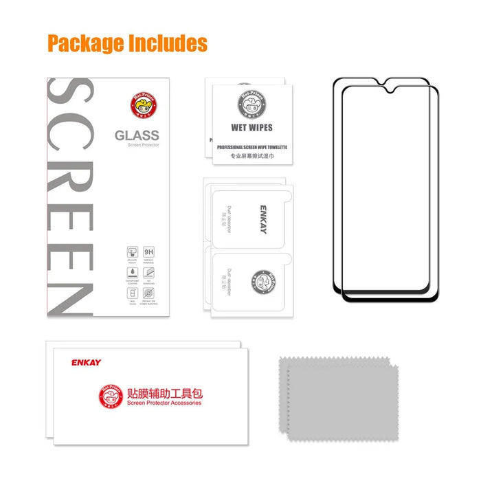 ENKAY HAT PRINCE 2Pcs for Infinix Note 12i Screen Protector Full Coverage Impact Dispersion High Aluminium-Silicon Glass Film - 7