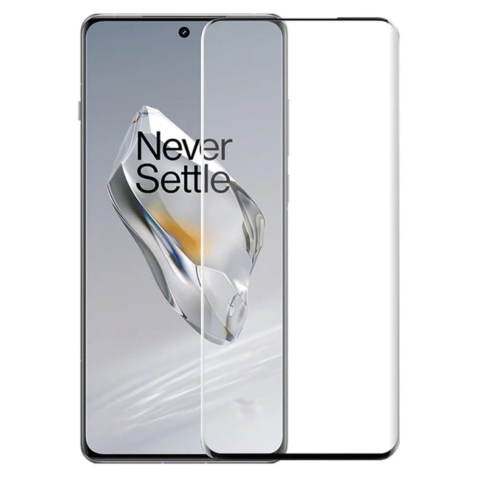NORTHJO A+ For OnePlus 12 5G Film Side Glue Tempered Glass 3D Curved Screen Protector - Black - 1
