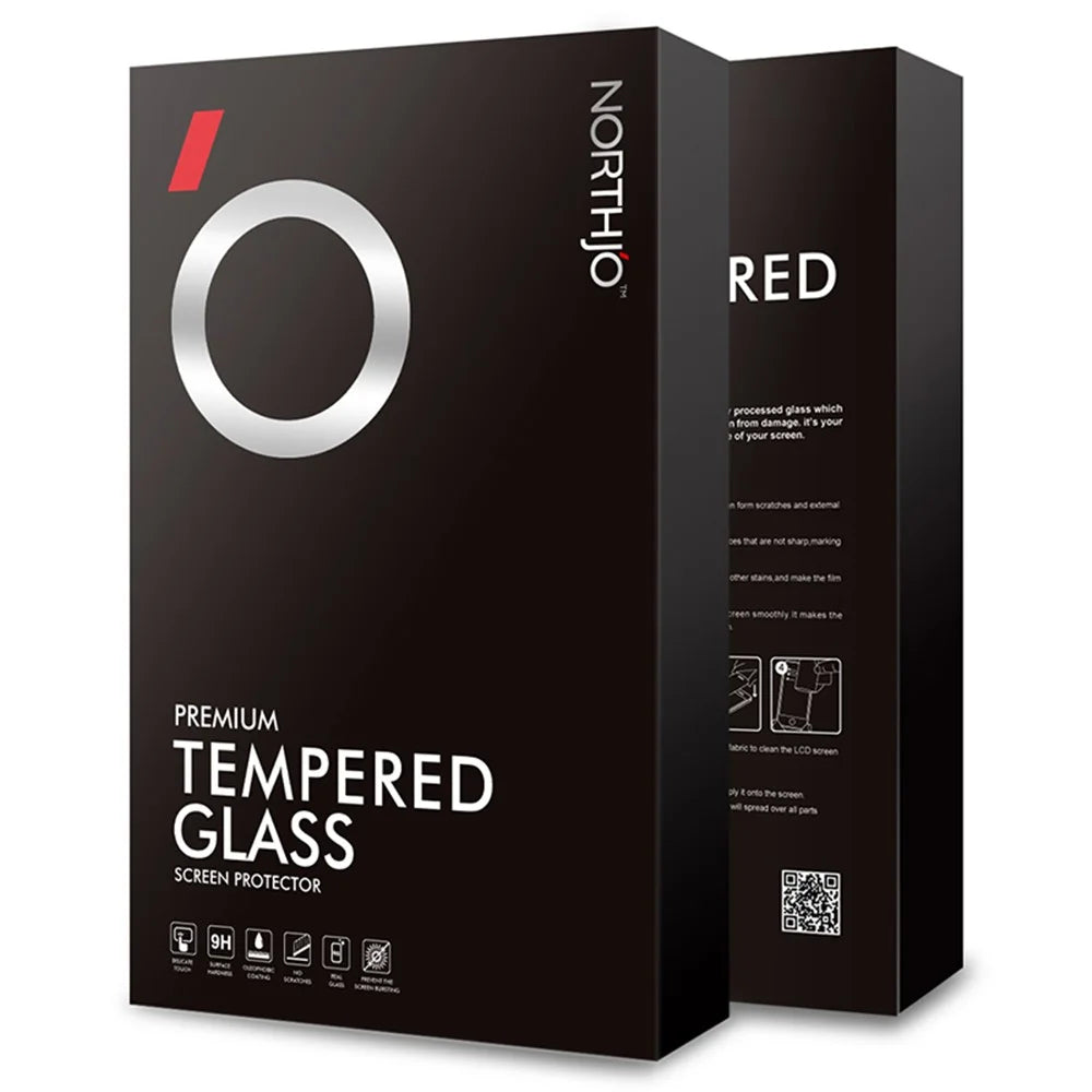 NORTHJO A+ For OnePlus 12 5G Film Side Glue Tempered Glass 3D Curved Screen Protector - Black - 3
