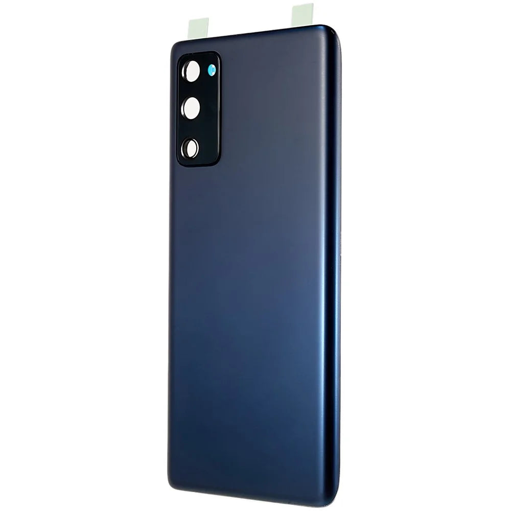 For Samsung Galaxy S20 FE G780  / S20 FE 5G G781 Battery Housing with Adhesive Sticker + Camera Lens Cover (without Logo) - Blue - 2