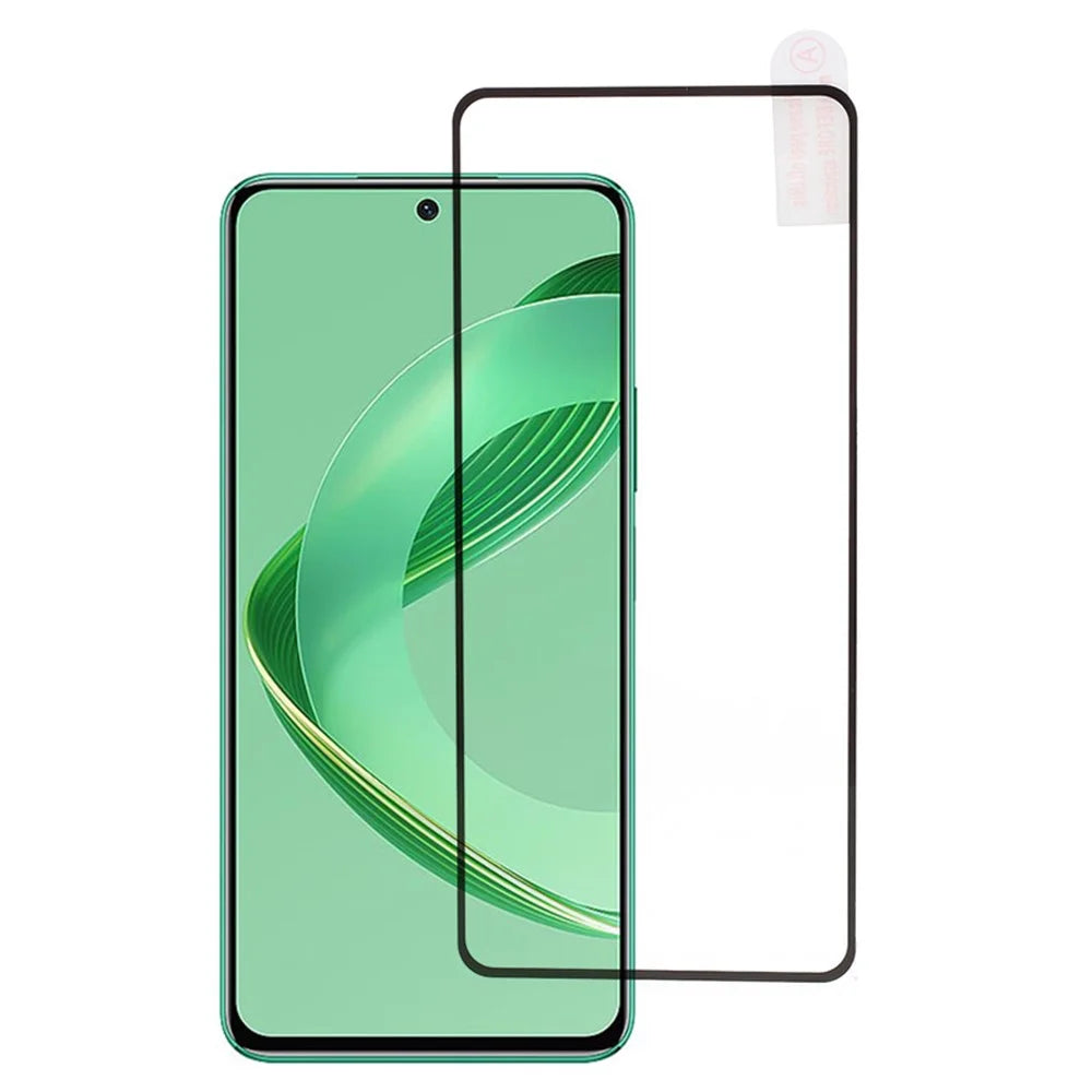 For Huawei nova 12 SE 4G Tempered Glass Electroplating Anti-Fingerprint Silk Printing Full Glue Screen Protector - 1