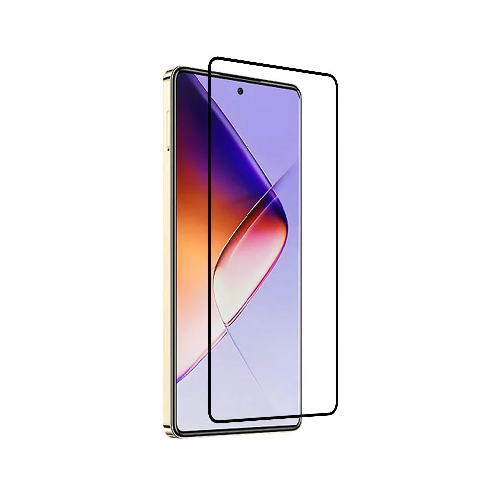 For Infinix Note 40 Tempered Glass Full Screen Protector Silk Printing Full Glue Film - 1