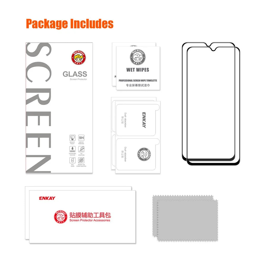 ENKAY HAT PRINCE 2Pcs for OnePlus Nord N20 SE 4G / N300 5G Screen Protector 2.5D Arc Edge Silk Printing Screen Film - 7