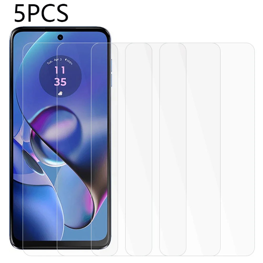 5PCS For Motorola Moto G64 5G Screen Protector 2.5D 0.3mm Ultra-Thin Tempered Glass Film - 1