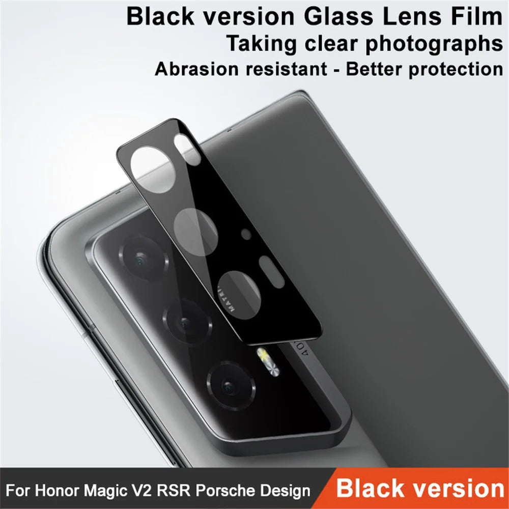 IMAK For Honor Magic V2 RSR Porsche Design Camera Lens Protector Case Friendly Tempered Glass Lens Film (Black Version) - 2
