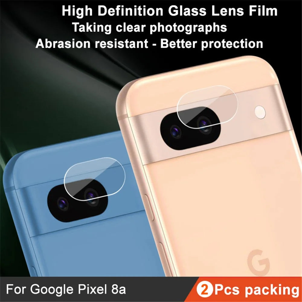 IMAK 2Pcs  /  Set For Google Pixel 8a Camera Lens Protector HD Clear Tempered Glass Rear Lens Film (Downsize Version) - 2