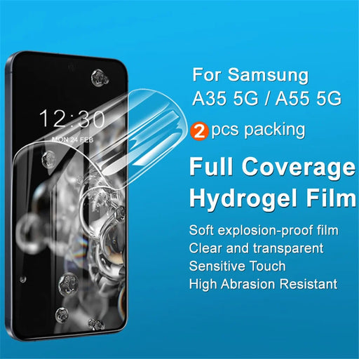 IMAK 2Pcs / Set Hydrogel Film III for Samsung Galaxy A35 5G / A55 5G Soft TPU Anti-scratch Screen Protector - 2