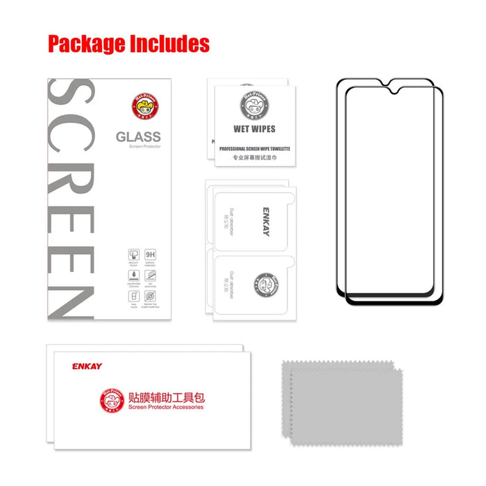 ENKAY HAT PRINCE 2Pcs for Nokia G22 Silk Printing 0.26mm Ultra Thin Screen Protector Clear 2.5D Protective Film - 7