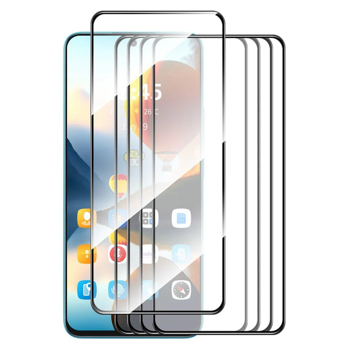 ENKAY HAT PRINCE 5Pcs for itel P55 Silk Printing Screen Protector High Aluminium-Silicon Glass Film - 1