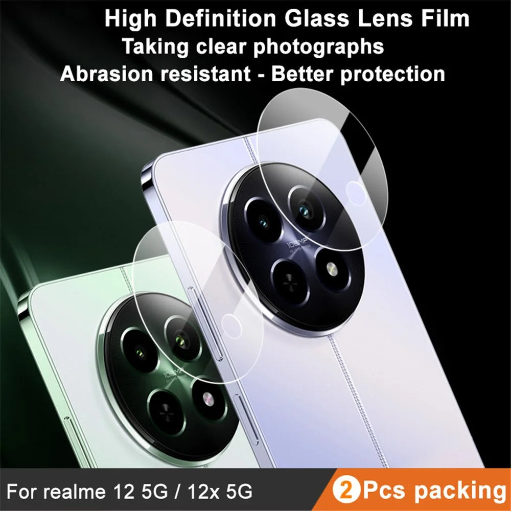 IMAK 2Pcs / Set for Realme 12 5G / 12x 5G / 12x (China) 5G / C65 5G Tempered Glass Camera Lens Protector HD Clear Lens Film - 2