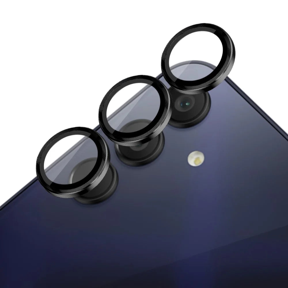 NORTHJO 1 Set For Samsung Galaxy A15 4G Camera Lens Protector Metal Frame + Tempered Glass Lens Film - Black - 2