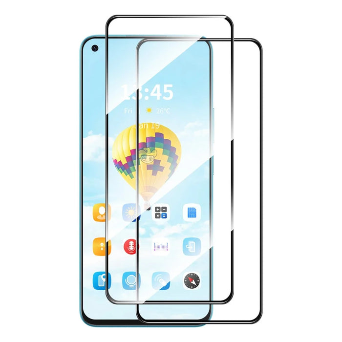 ENKAY HAT PRINCE 2Pcs for Realme 9i 4G Screen Protector Silk Printing Explosion-proof Film - 1