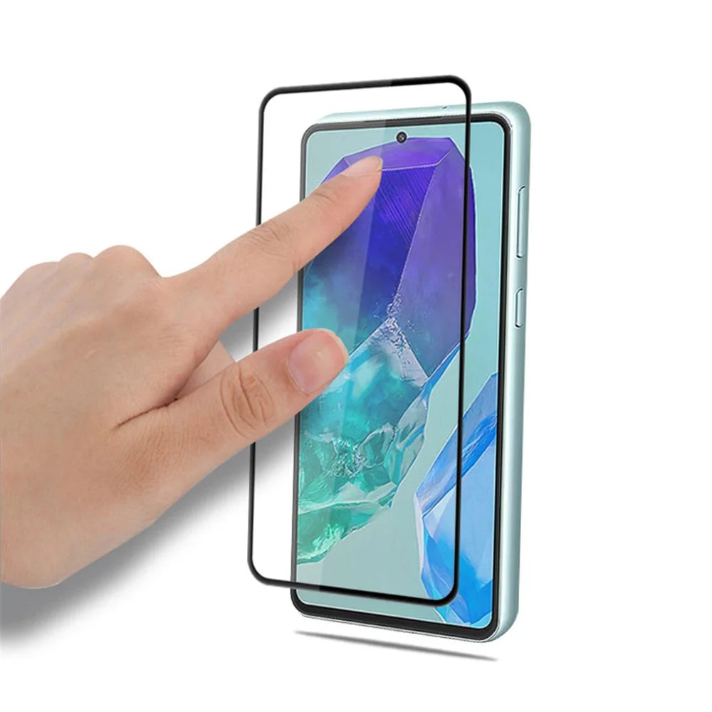 MOCOLO For Samsung Galaxy M55 5G / C55 5G / F55 5G Screen Protector Secondary Strengthening Full Glue Film, Black - 3