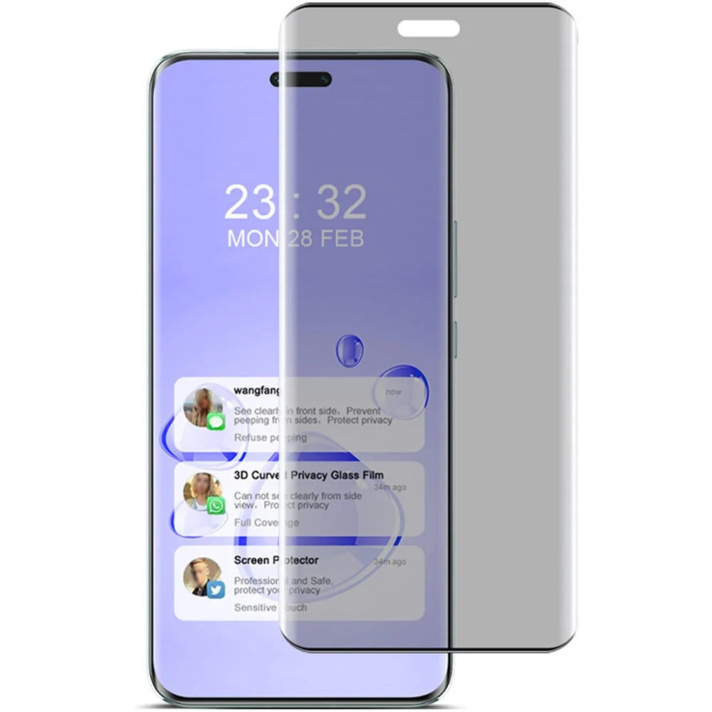 IMAK For 	Honor Magic6 RSR Porsche Design 5G Screen Protector 3D Curved Anti-Spy Film (No Edge Version) - 1