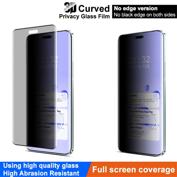 IMAK For 	Honor Magic6 RSR Porsche Design 5G Screen Protector 3D Curved Anti-Spy Film (No Edge Version) - 3