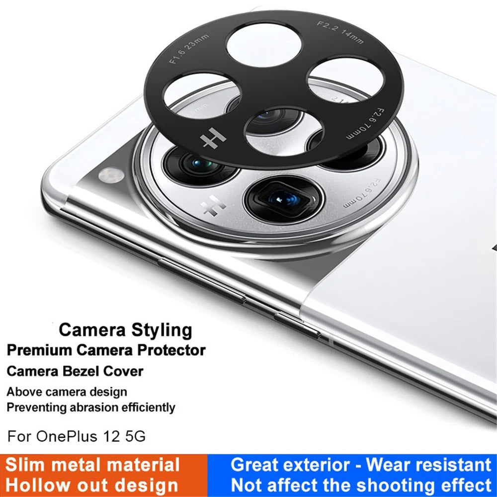IMAK For OnePlus 12 5G Metal Camera Cover Anti-Scratch Rear Lens Bezel - 3