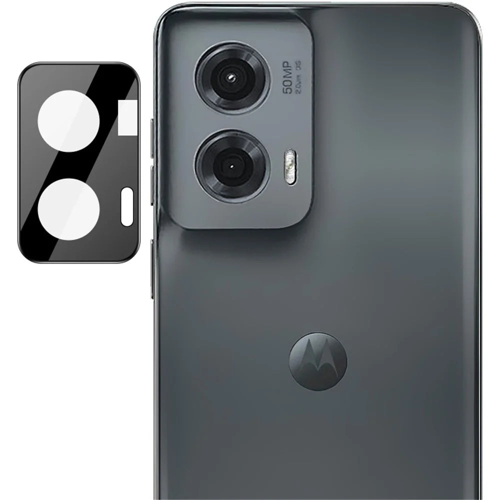 IMAK For Motorola Moto G Stylus 5G (2024) Anti-scratch Camera Lens Protector Integrated Tempered Glass+Acrylic Lens Cap (Black Version) - 3