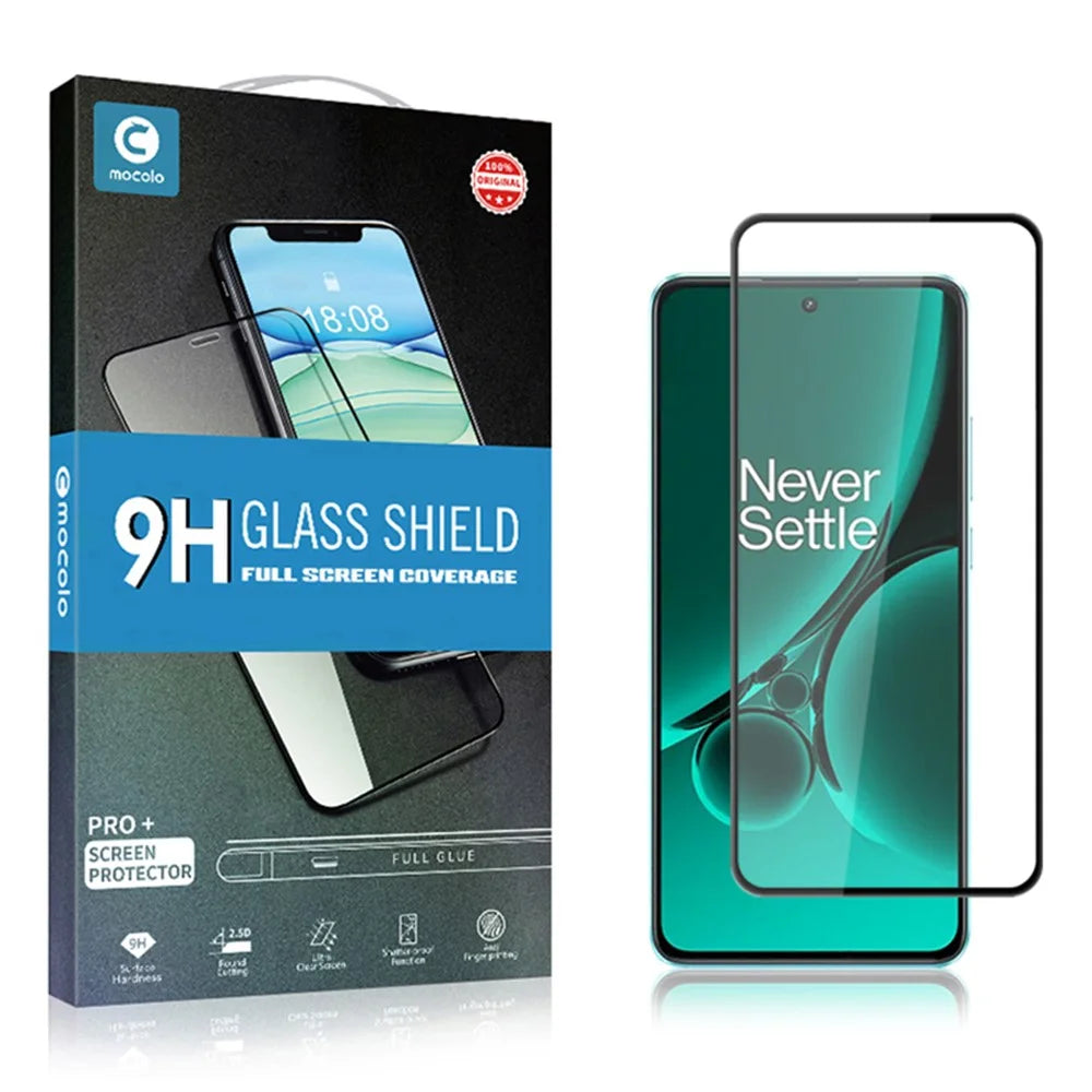 MOCOLO For OnePlus Nord 3 5G / Nord CE3 5G / Ace 2V / Ace 3V 5G Silk Print Full Glue Ultra Clear Tempered Glass Screen Film - Black - 7