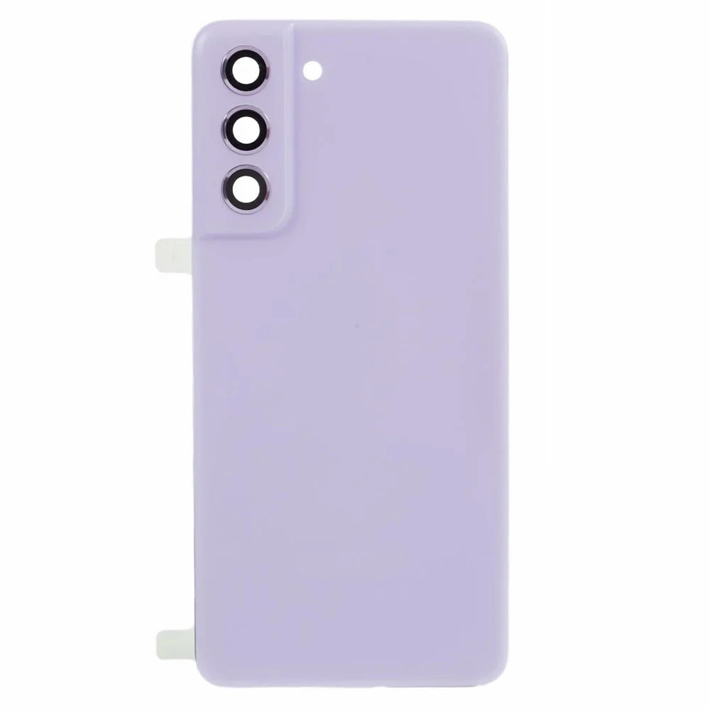 For Samsung Galaxy S21 FE 5G Battery Housing with Adhesive Sticker + Camera Lens Cover (without Logo) - Purple - 2