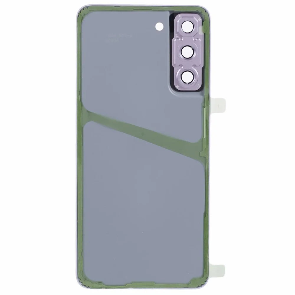 For Samsung Galaxy S21 FE 5G Battery Housing with Adhesive Sticker + Camera Lens Cover (without Logo) - Purple - 3