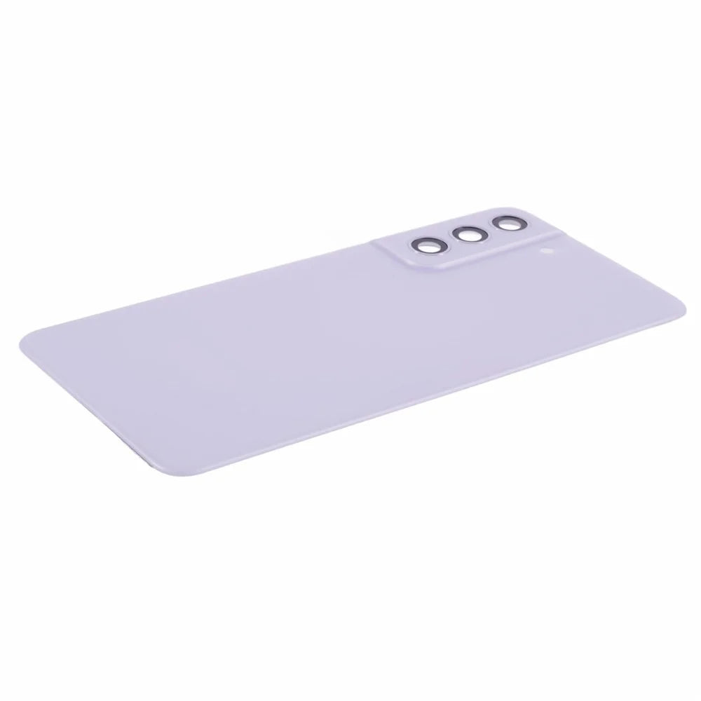 For Samsung Galaxy S21 FE 5G Battery Housing with Adhesive Sticker + Camera Lens Cover (without Logo) - Purple - 5