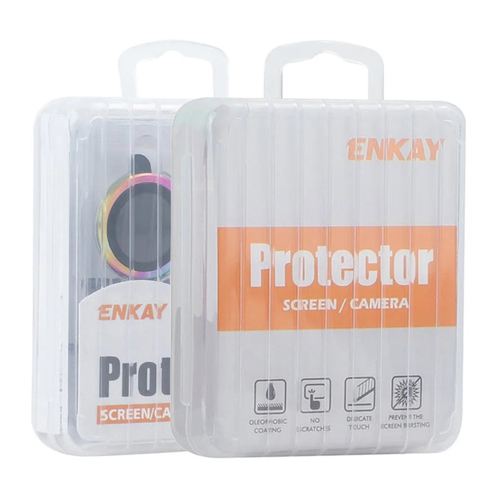ENKAY HAT PRINCE For iPhone 13 / 13 mini AR-Enhanced Camera Lens Protector Metal Ring Rear Lens Cover - Colorful - 5