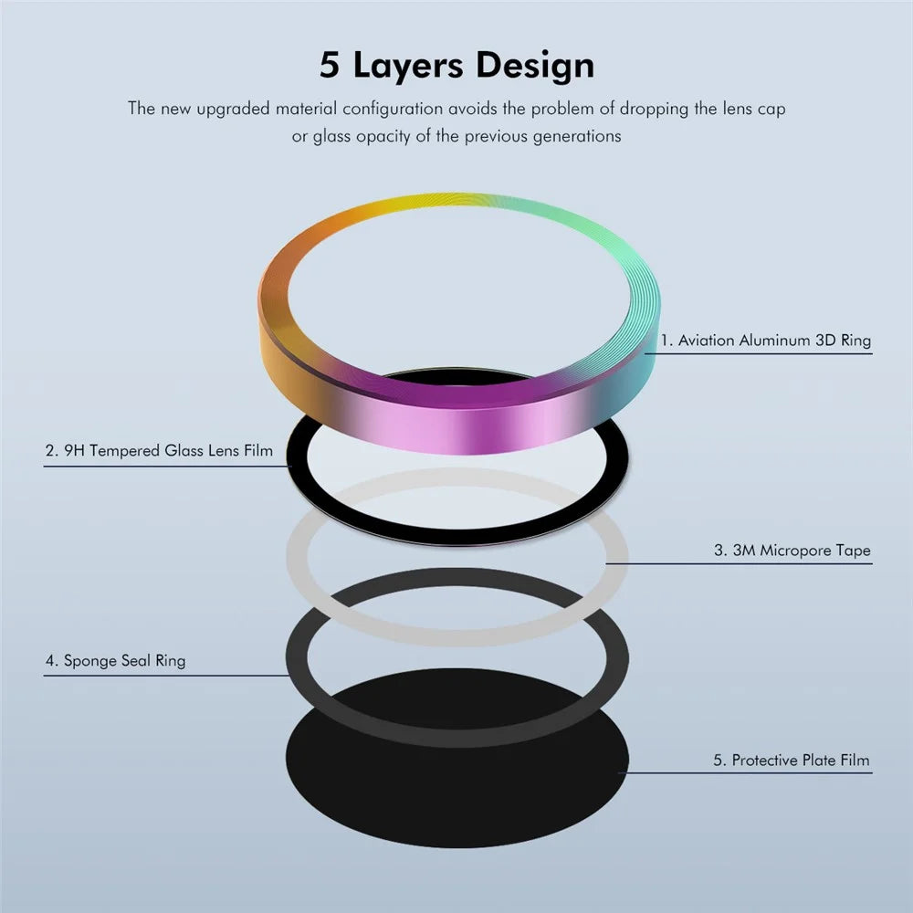ENKAY HAT PRINCE For Huawei Pura 70 1 Set Camera Lens Protector Metal Individual Ring Lens Film - Silver - 4