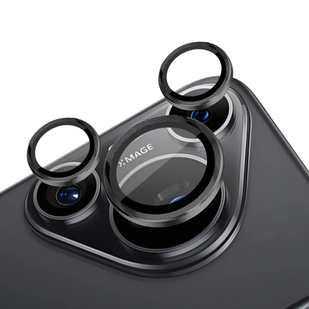NORTHJO 1 Set For Huawei Pura 70 Pro / 70 Pro+ Camera Lens Flim+Tempered Glass+Metal Ring Lens Protector - Black - 2