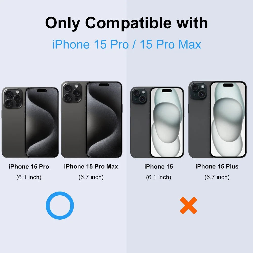 NORTHJO For iPhone 15 Pro / 15 Pro Max Camera Lens Protector Matte Metal + Tempered Glass Integrated Lens Film - Black - 4