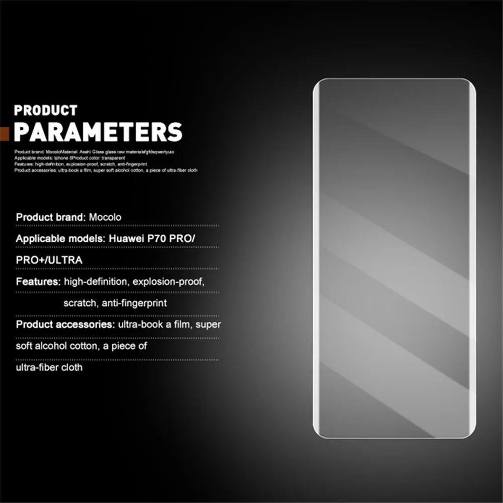 MOCOLO For Huawei Pura 70 Pro / 70 Pro+ / 70 Ultra Full Screen Protector 3D Curved UV Liquid HD Clear Film - 6