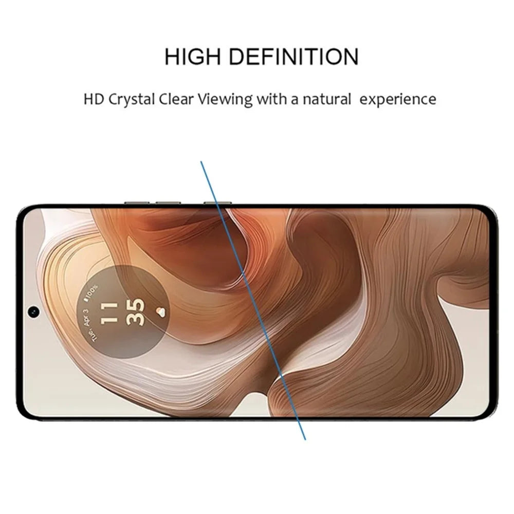 For Motorola Edge 50 Ultra 5G / Moto X50 Ultra 5G Full Coverage Screen Protector 3D Curved Edge Tempered Glass Film Side Glue - 4