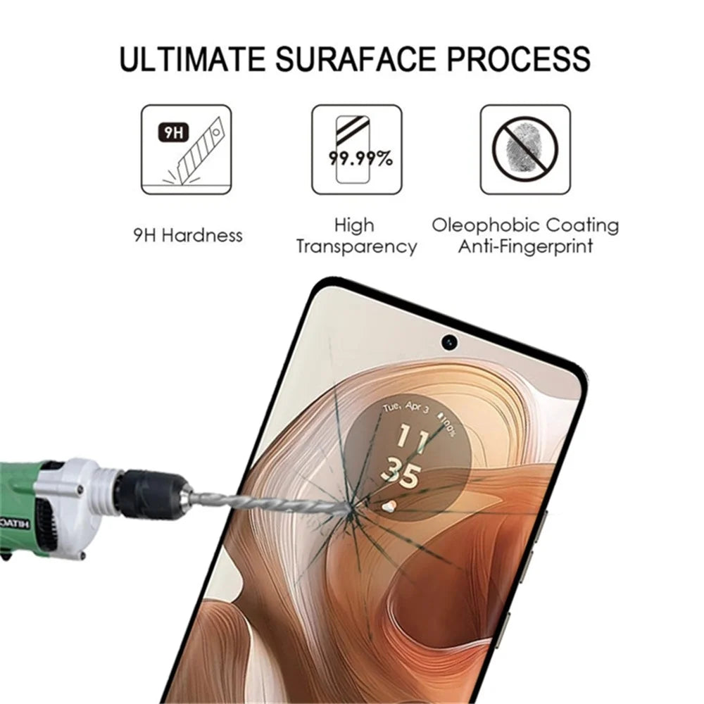 For Motorola Edge 50 Ultra 5G / Moto X50 Ultra 5G Full Coverage Screen Protector 3D Curved Edge Tempered Glass Film Side Glue - 6