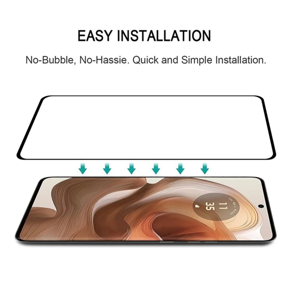 For Motorola Edge 50 Ultra 5G / Moto X50 Ultra 5G Full Coverage Screen Protector 3D Curved Edge Tempered Glass Film Side Glue - 7