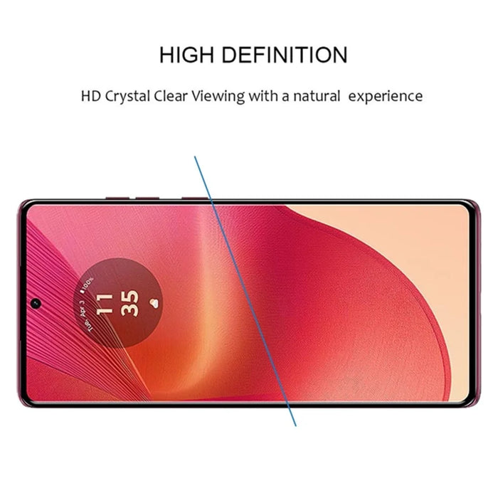 For Motorola Edge 50 Fusion 5G Tempered Glass Full Screen Protector 3D Curved Side Glue Edge - 4