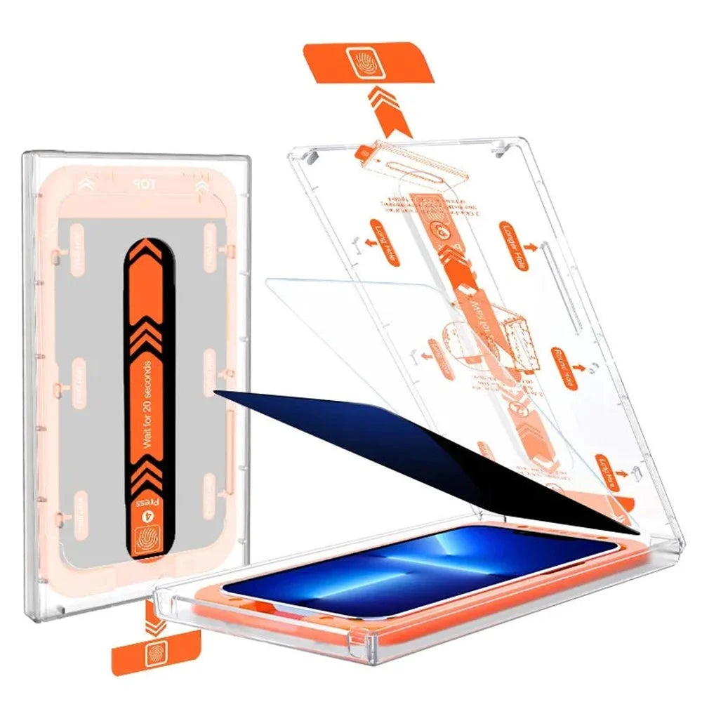 For iPhone 15 Pro Max Tempered Glass Screen Protector HD Clear Film with Installation Tool - 1