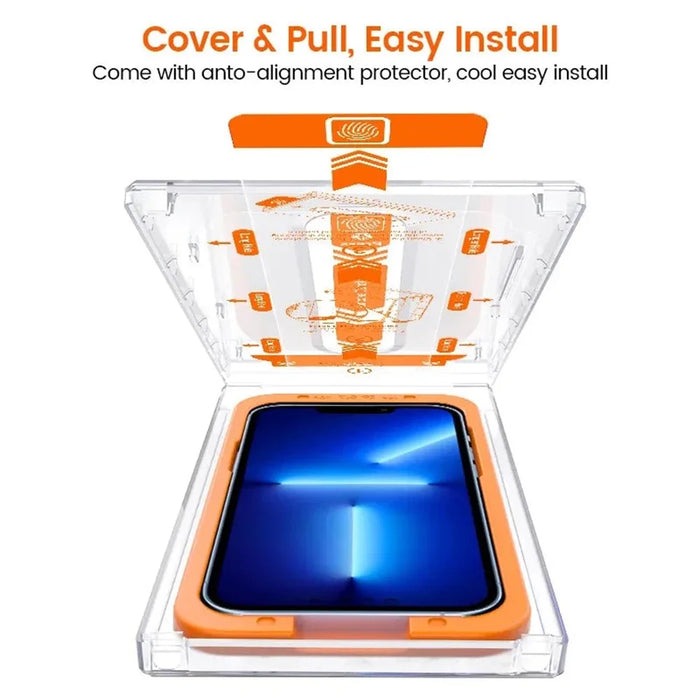 For iPhone 15 Pro Max Tempered Glass Screen Protector HD Clear Film with Installation Tool - 2