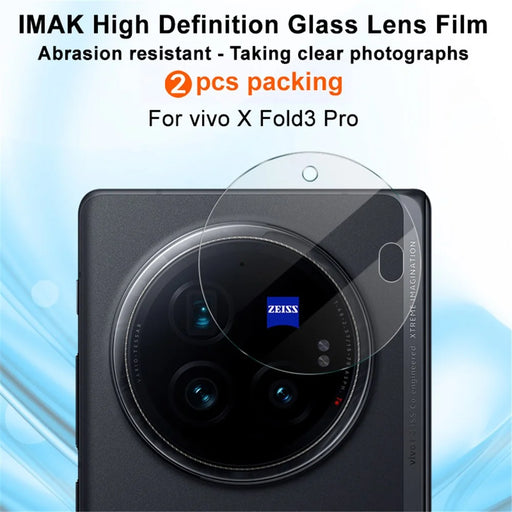 IMAK 2Pcs  /  Set for vivo X Fold3 Pro Rear Lens Protector Clear Tempered Glass Camera Lens Film - 2