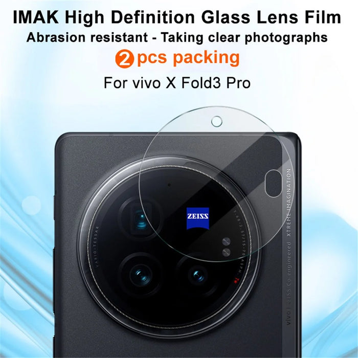 IMAK 2Pcs  /  Set for vivo X Fold3 Pro Rear Lens Protector Clear Tempered Glass Camera Lens Film - 2