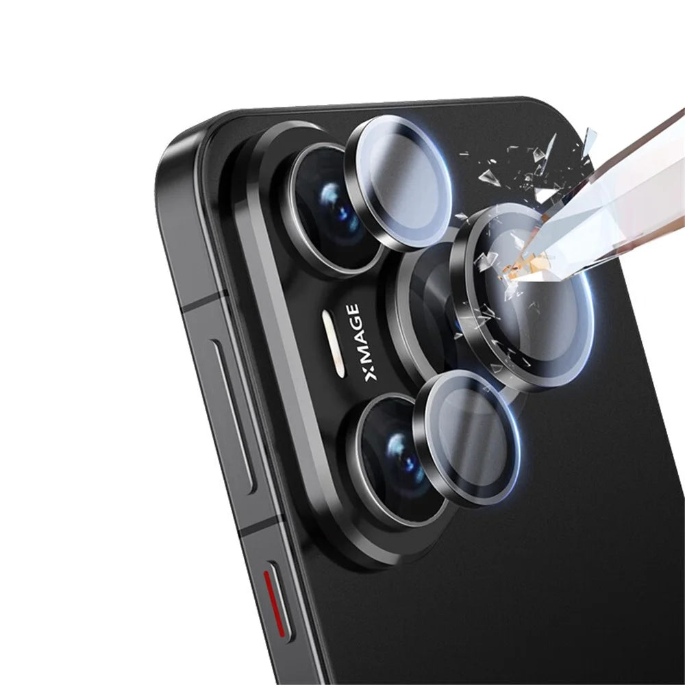 RURIHAI 2 Set For Huawei Pura 70 Camera Lens Film Metal Ring AR HD Glass Lens Protector - Black - 3