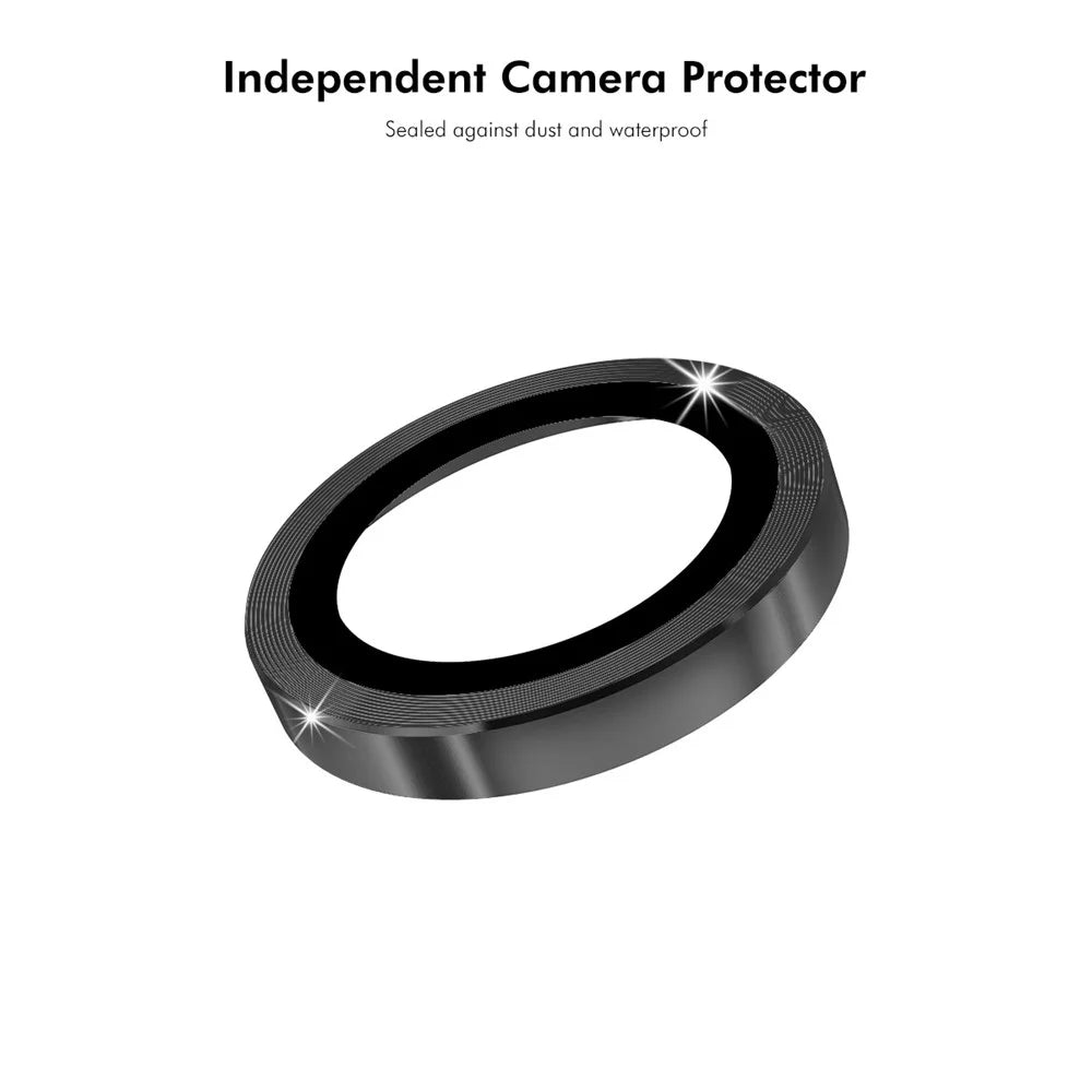 ENKAY HAT PRINCE For Oppo A78 5G 1 Set Camera Lens Protector Metal Ring Rear Lens Film - Black - 5