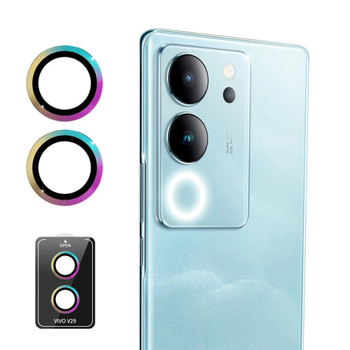 ENKAY HAT PRINCE For vivo V29 5G 1 Set Camera Lens Protector High Alumina Silicon Glass Lens Film - Colorful - 1