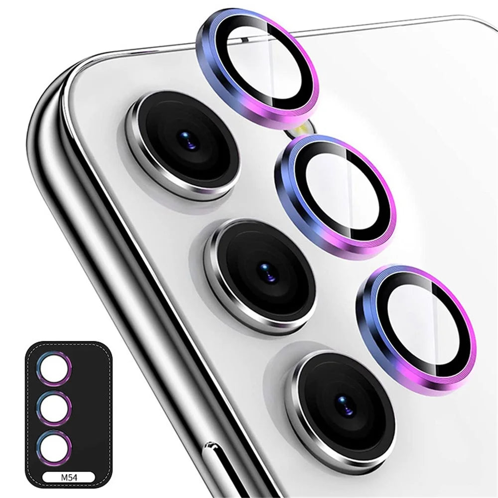 ENKAY HAT PRINCE For Samsung Galaxy M54 5G 1 Set Camera Lens Protector Metal Ring Trim Rear Lens Film - Multi-color - 1