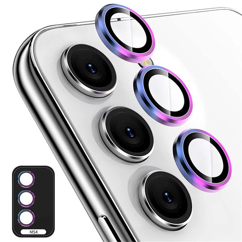 ENKAY HAT PRINCE For Samsung Galaxy M54 5G 1 Set Camera Lens Protector Metal Ring Trim Rear Lens Film - Multi-color - 1